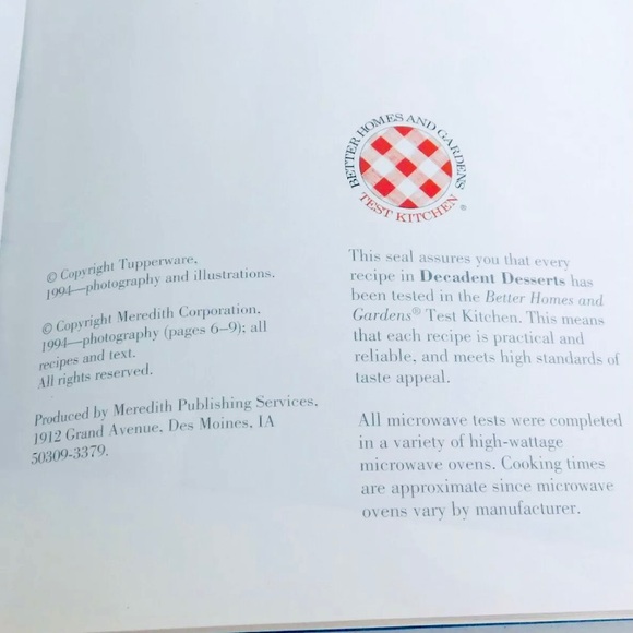 Decadent Desserts Vintage Cookbook by Tupperware - Picture 4 of 14